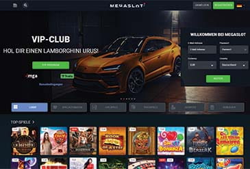 Die Homepage von Megaslot.