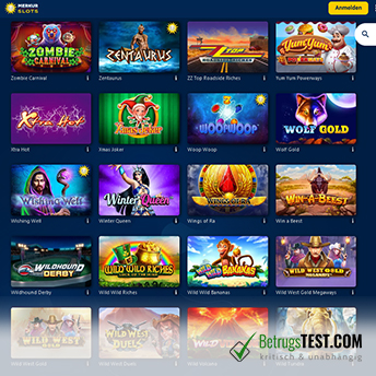 Die Lobby von Merkur Slots.