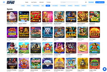 Spielangebot im Need for Spin Casino.