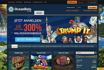 Preview: Mainpage von OceanBets