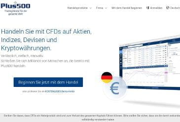 Vorschaubild Plus500 Startseite