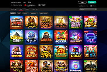 Das PokerStars Vegas besitzt ein eine große Auswahl an Spielen.