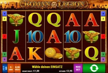 Das Spielfeld des Risikoleiter Slots Roman Legion.
