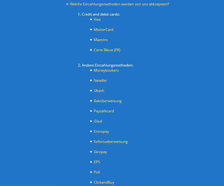 Die Zahlungsoptionen bei Scratch2Cash