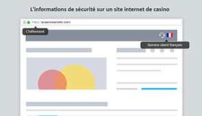 L'information de sécurité sur le site internet d'un casino