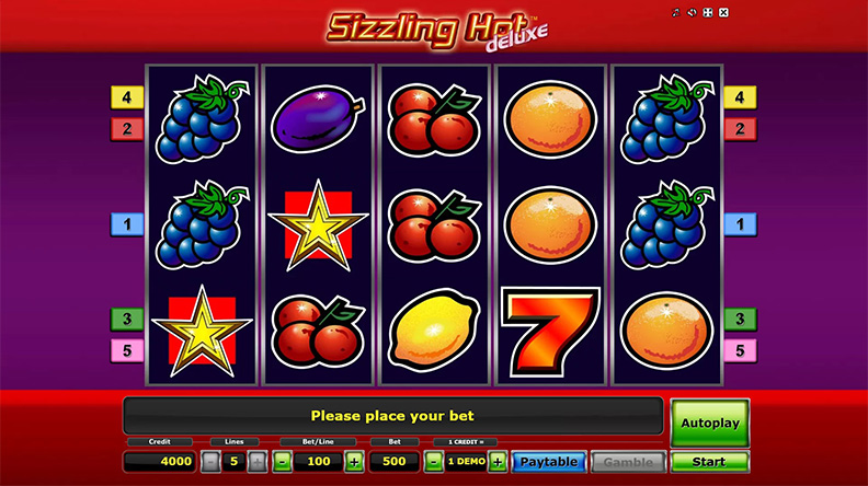 Sizzling Hot Deluxe Demo.