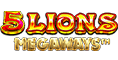 5 Lions Megaways Slot Logo.