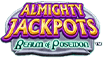 Almighty Jackpots - Realm of Poseidon Slot Logo.