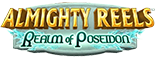 Almighty Reels Realm of Poseidon Slot Logo.