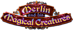 Merlin and his Magical Creatures Slot Logo.