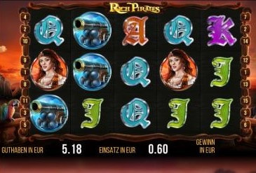 Startbildschirm von Rich Pirates.