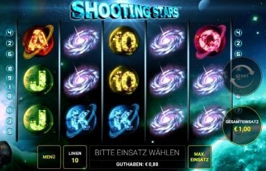 Spielfenster bei Shooting Stars.