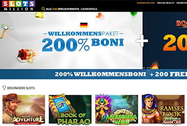 Das Vorschaubild des SlotsMillion Online Casinos.