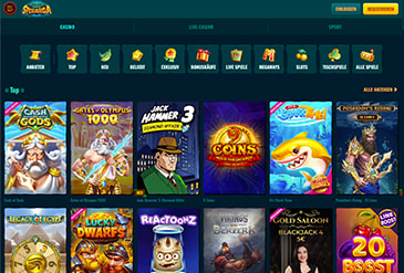 Übersicht über die Spiele bei Spinanga Casino.