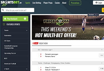 Homepage vom sportsbet.io