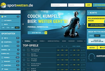 Homepage vom sportwetten.de