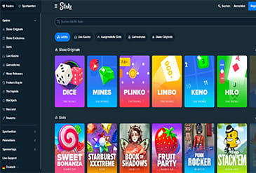 Vorschau Stake Startseite.