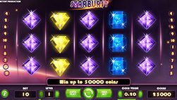 Der Online Slot Starburst.