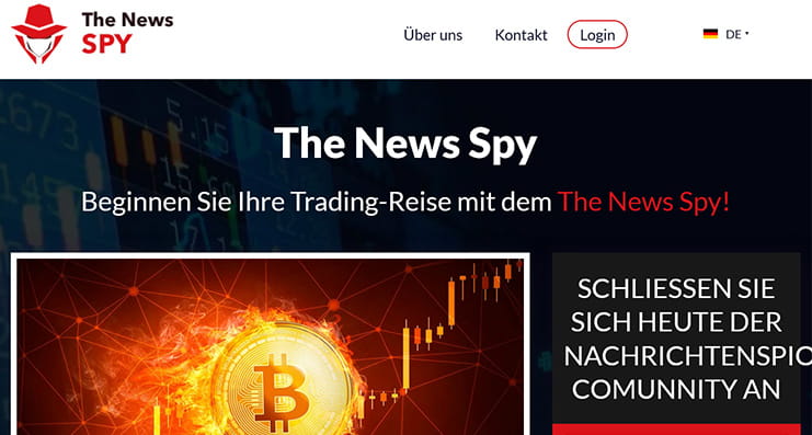 Die Webseite von The News Spy.