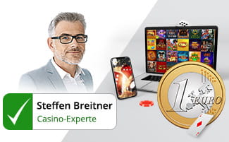 Experten-Test von Steffen Breitner zu den besten 1€ Casinos in Deutschland.