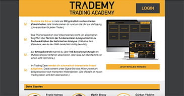 Die Homepage von Trademy