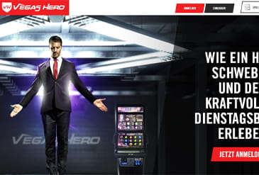 Preview: Homepage von Vegas Hero