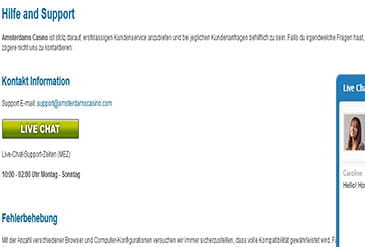 Vorschaubild Support Amsterdams Casino