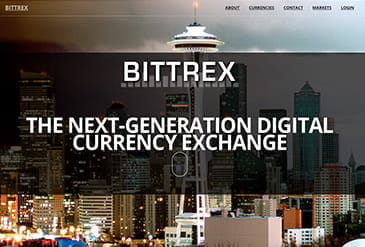 Die Homepage von Bittrex