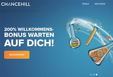 Homepage vom Chance Hill Casino