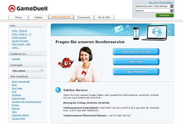 Vorschaubild GameDuell Kundensupport