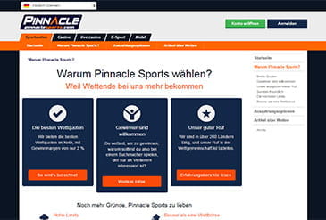 Die wichtigsten Argumente für Pinnacle Sports