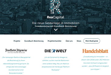 Vorschaubild Startseite ReaCapital