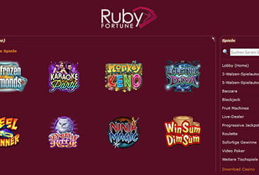 Vorschaubild Lobby Ruby Fortune