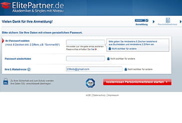 Wählen sie bei ElitePartner ein sicheres Passwort