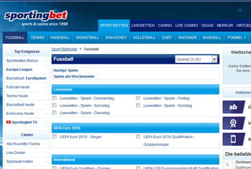 Top Ereignisse und Ligen für Fußball bei Sportingbet