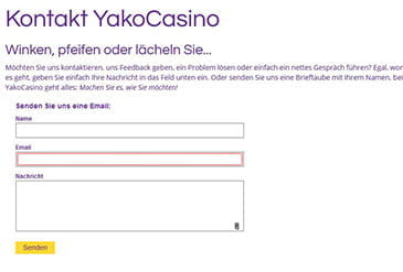 Vorschaubild Support YakoCasino