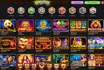 Die Spiele im WinLegends Casino.