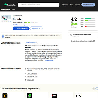 Auszug aus den Trustpilot Bewertungen.