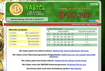 Homepage vom YABTCL