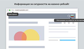 Разберете безопасността на казино уебсайта в рамките на секунди.