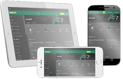 Das Baseball Wetten Angebot von bet365 auf verschiedenen mobilen Geräten.