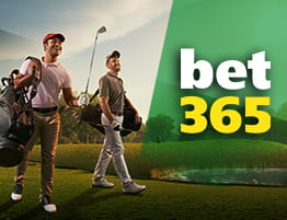 Das Logo von bet365 und eine Szene vom Golf.