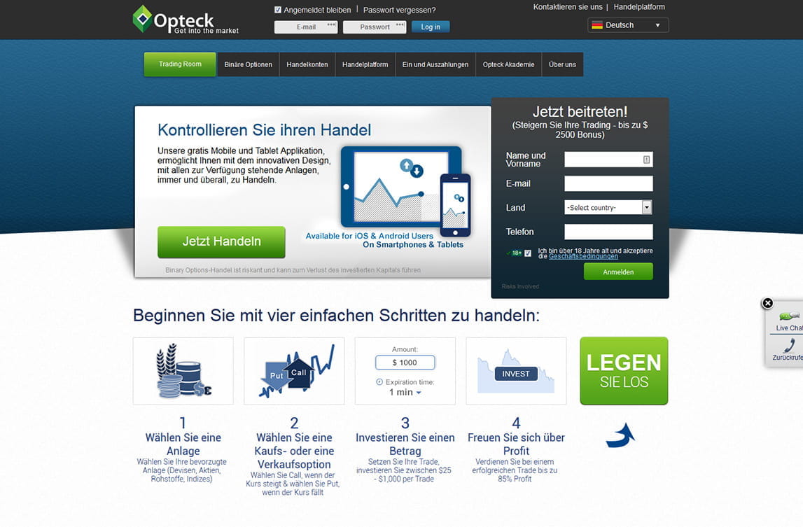 Opteck login