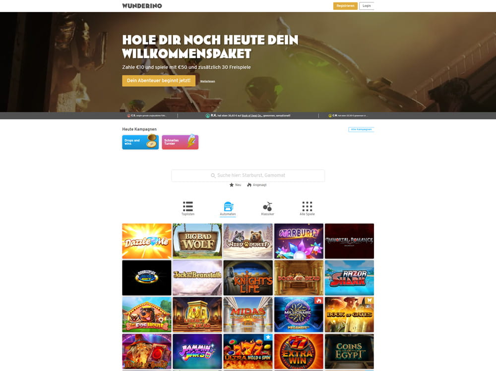 Ist Ihnen wunderino casino bonus $ wert?