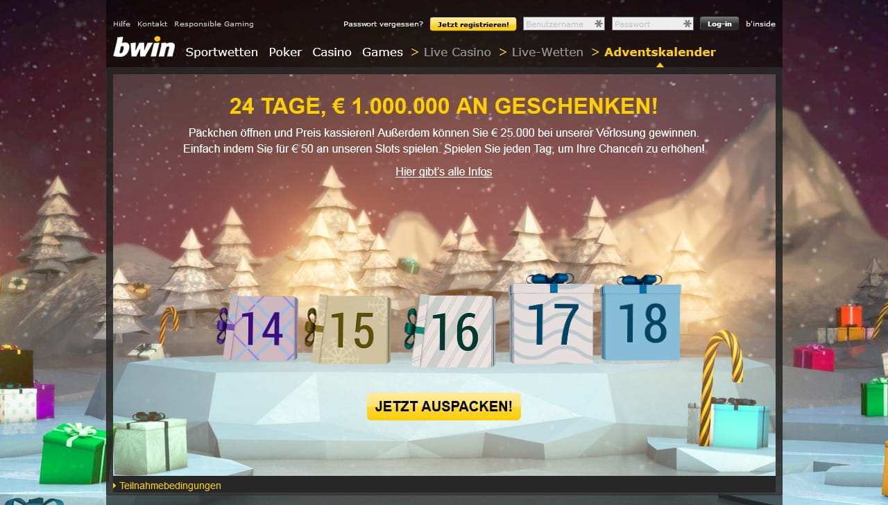 Bwin Adventskalender Bwin Adventskalender