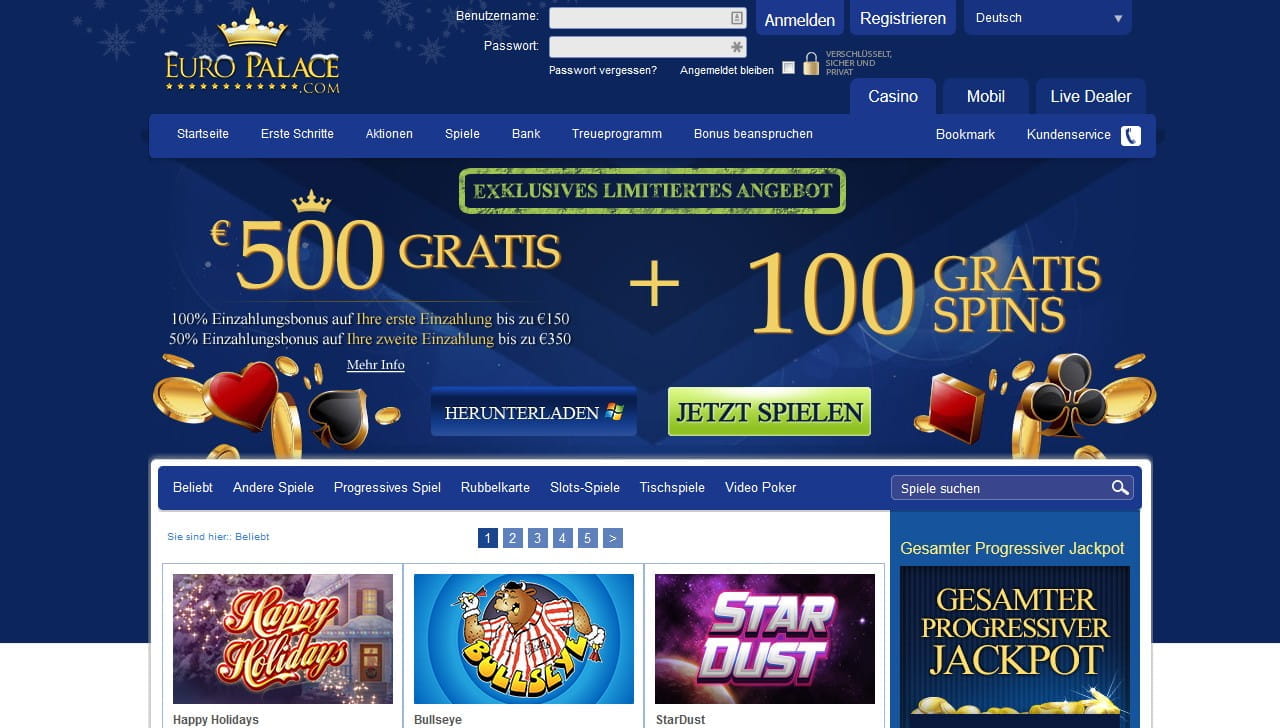 Euro Palace Casino Auszahlung
