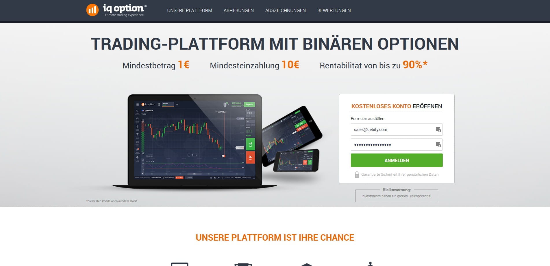 IQ Option führt „Major Design update“ bei Trading App ...