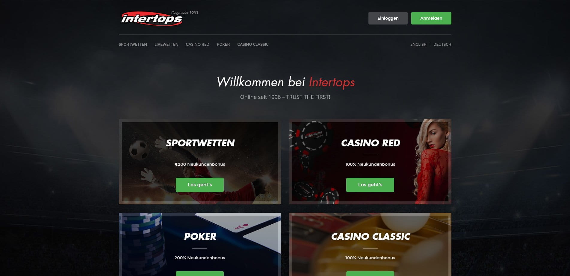 Intertops Sportwetten Intertops Sportwetten