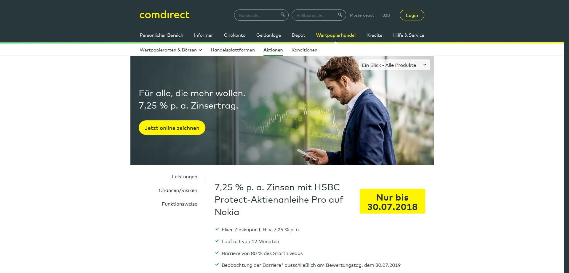 comdirect Bank bietet Aktienanleihe auf Nokia über HSBC ...