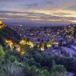 Die Stadt Granada in Andalusien.